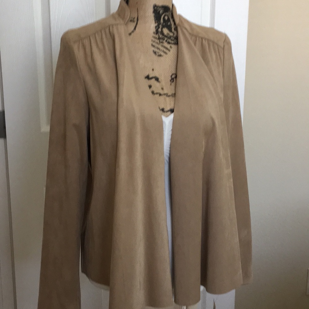 INC NWOT Jacket-suede like material. Excellent
